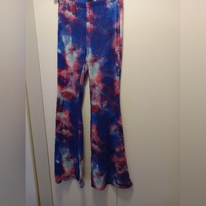 Medium Tye Dye Flare bottom yoga pants by HotKiss